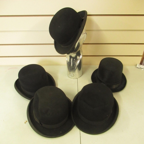 71 - Black bowler hats (5)