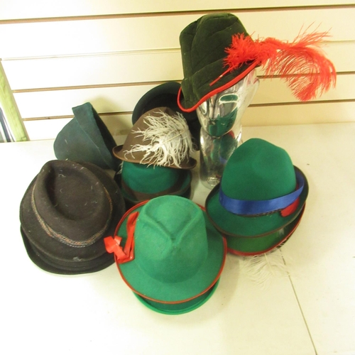 78 - Collection of Austrian/Bavarian style hats in various colours