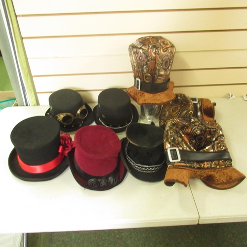 94 - Collection of steampunk style top hats