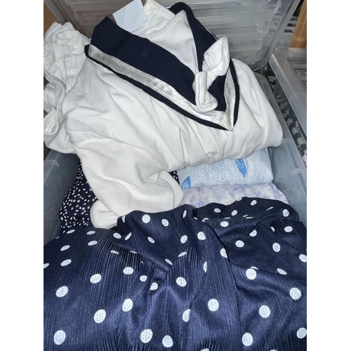 1150 - Anything Goes - quantity of women's sailor dresses, other dresses, hats (2 boxes)