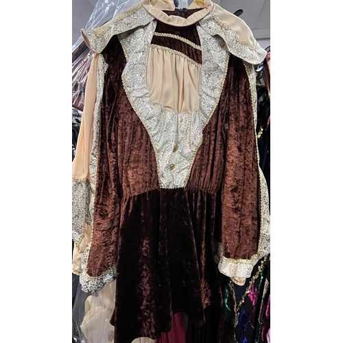 921 - Men's mediaeval style fancy dress coats, tunics, shirts, etc.