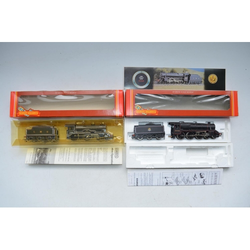 117 - Two  boxed Hornby OO gauge electric steam engine models to include R320 LMS Class 5 (good though dus... 