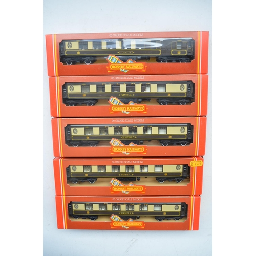 119 - Five boxed Hornby OO gauge R223 1st Class Pullman Coaches. Some coach names changed and new names re... 