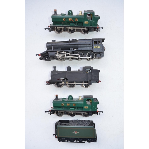 120 - Collection of 7 used OO gauge electric steam train models, various manufacturers (Wrenn, Tri-Ang, Ho... 