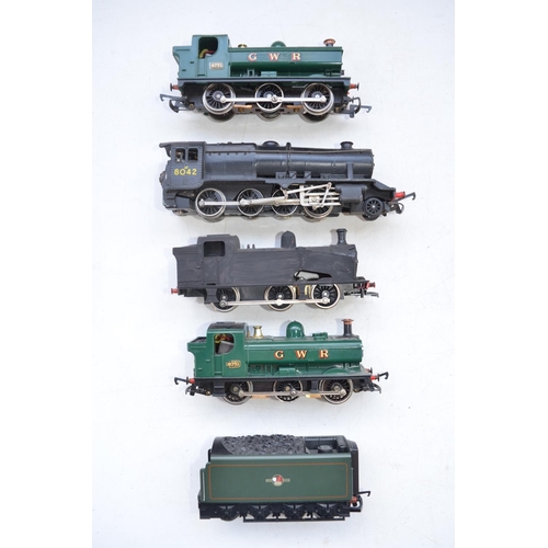 120 - Collection of 7 used OO gauge electric steam train models, various manufacturers (Wrenn, Tri-Ang, Ho... 