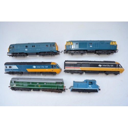 121 - Six used OO gauge diesel locomotives, various manufacturers to include Lima and Hornby Inter-city 12... 