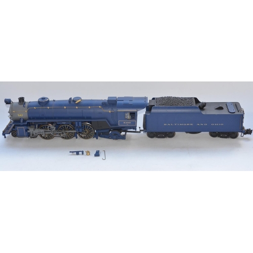 91 - Boxed Aristo Craft Trains 1-gauge Baltimore & Ohio 4-6-2 Pacific steam locomotive with tender. Excel... 