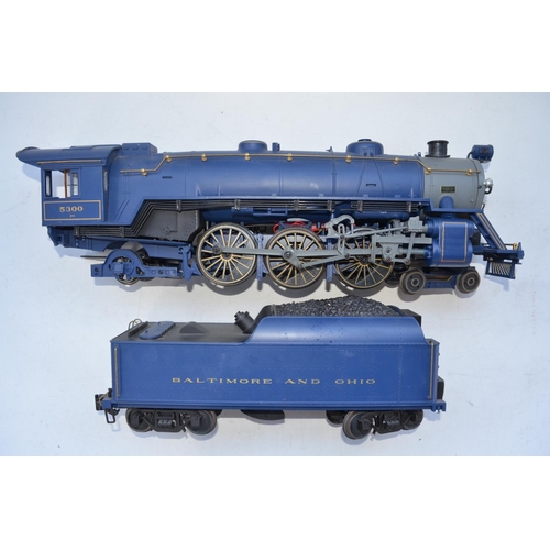 91 - Boxed Aristo Craft Trains 1-gauge Baltimore & Ohio 4-6-2 Pacific steam locomotive with tender. Excel... 