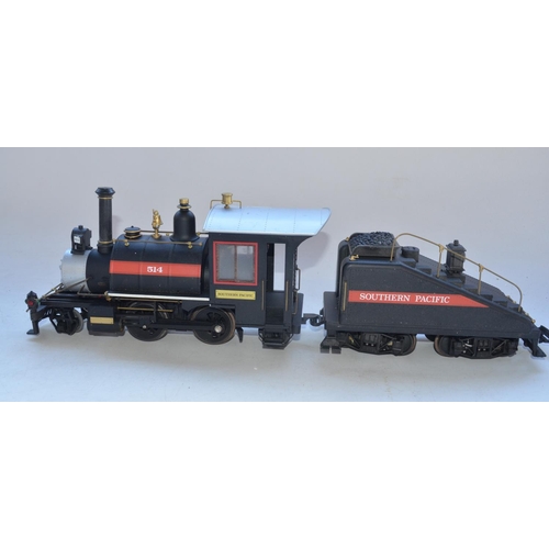 97 - Boxed R.E.A. G gauge Rodgers 2-4-2 Old Time electric locomotive and an Aristocraft Rodgers 2-4-2 wit... 