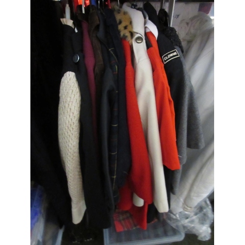 1104 - Collection of mixed jackets and coats in various sizes and styles, approx.18