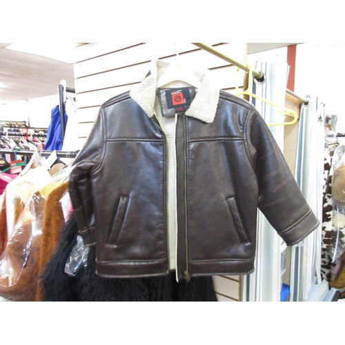 1108 - Collection of children's leather and 'jock' style jackets