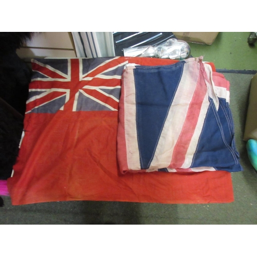 1125 - Large Union Jack flag and a Red Ensign