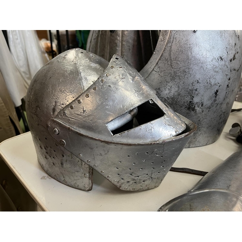 1155 - Knight style armoured costume, silver