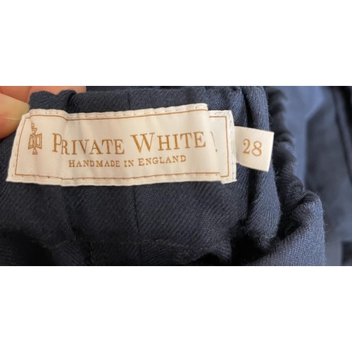 1168 - Approx. 19 pairs of men's miltary/police style navy trousers by Private White V.C. Manchester, sizes... 