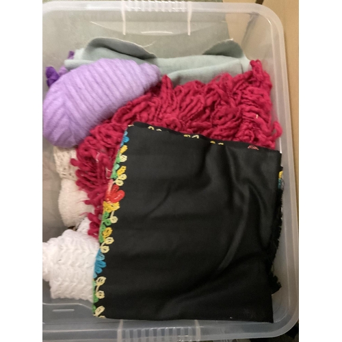 711 - Large quantity women's evening dolly bags, knitted scarves, shawls, pashminas etc. (3 boxes)