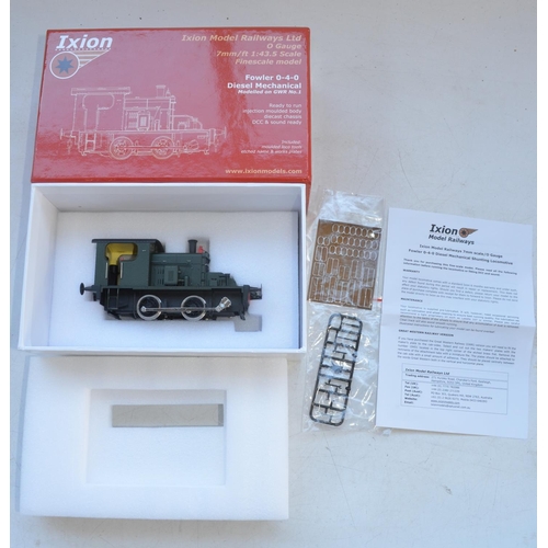 196 - Boxed Ixion O gauge Fowler 0-4-0 diesel shunter electric train model with complete set of photo-etch... 