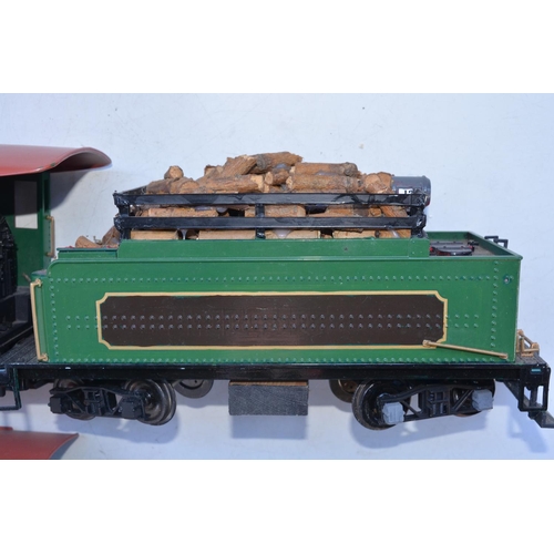 200 - Two Bachmann G gauge radio controlled 4-6-0 battery powered locos and tenders with one transmitter u... 