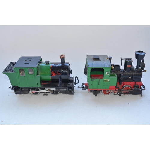 204 - Two LGB G gauge 0-4-0 electric train models, one repainted poorly, both A/F