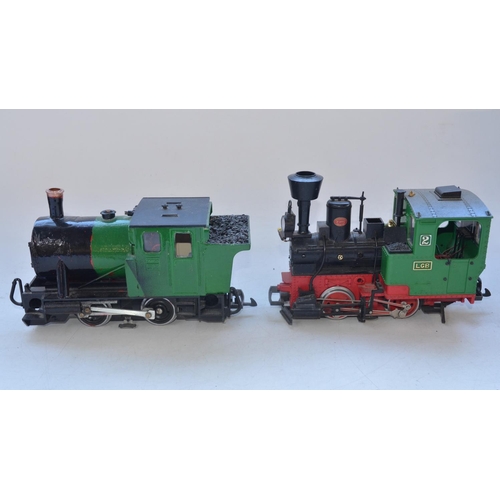 204 - Two LGB G gauge 0-4-0 electric train models, one repainted poorly, both A/F