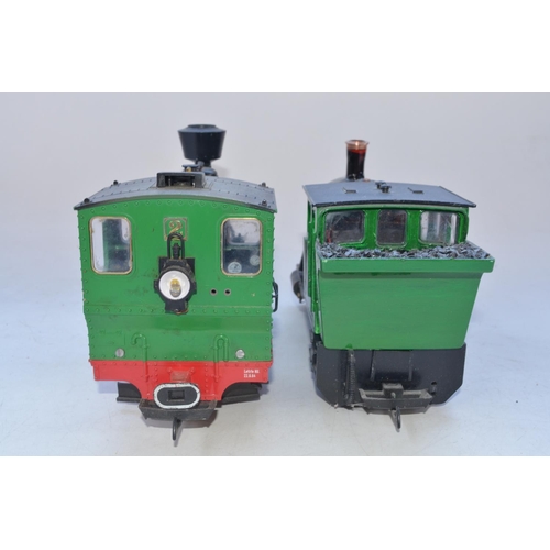 204 - Two LGB G gauge 0-4-0 electric train models, one repainted poorly, both A/F