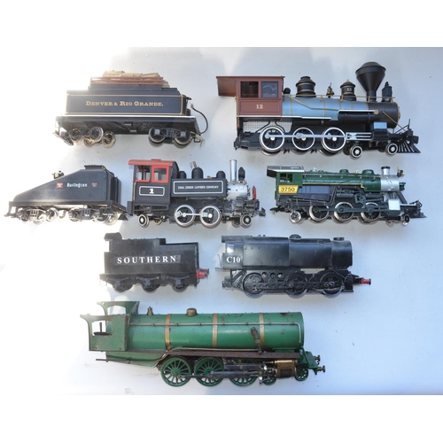 206 - Collection of used/incomplete and/or damaged G gauge train models to include a Bachmann 4-6-0 Big Ha... 