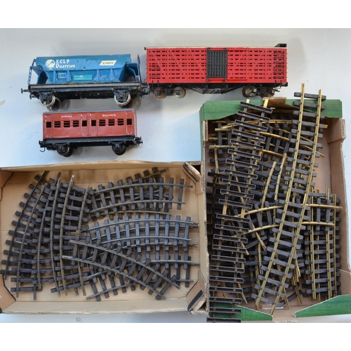 212 - Collection of mostly G gauge goods wagons incl. 3 Bachmann Caboose models, some homemade wagons with... 