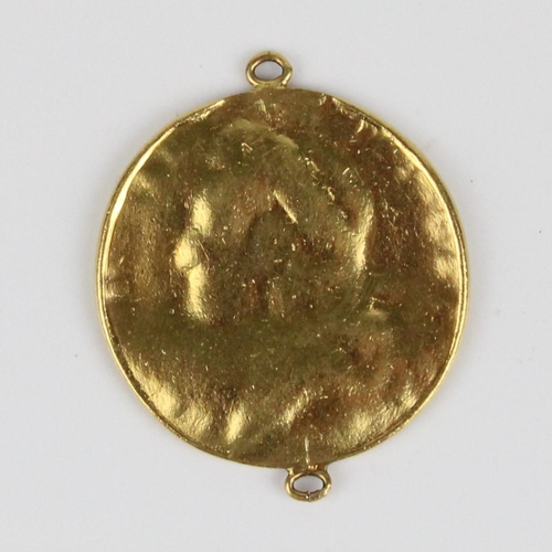 901 - George II gold guinea, with two pendant mounts, 7.5g