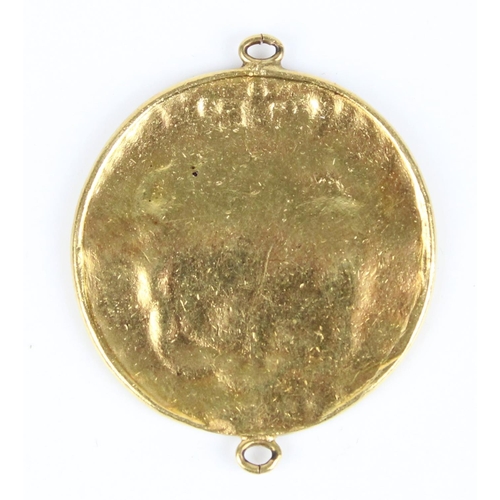 901 - George II gold guinea, with two pendant mounts, 7.5g