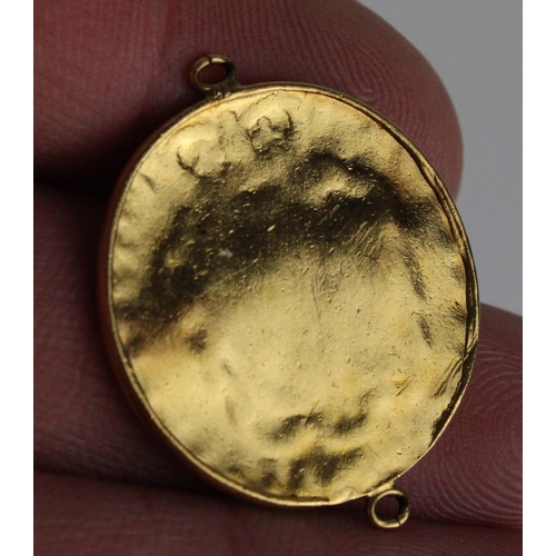 901 - George II gold guinea, with two pendant mounts, 7.5g