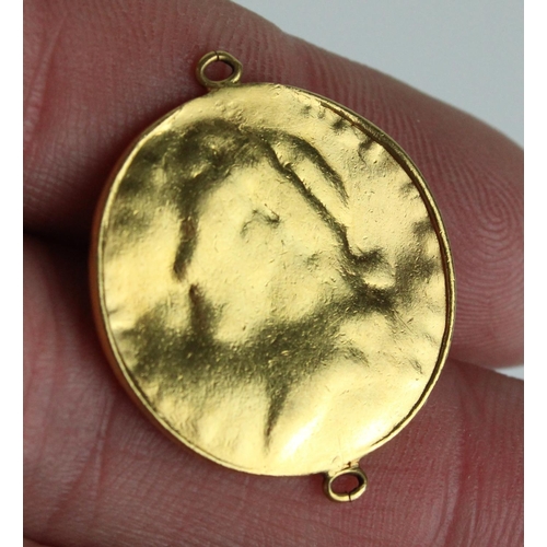 901 - George II gold guinea, with two pendant mounts, 7.5g