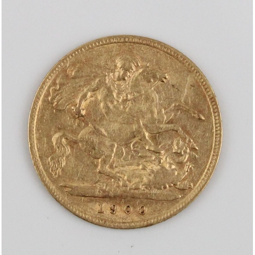 903 - Victorian 1900 gold half sovereign