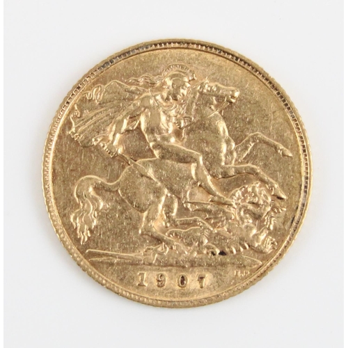 904 - Edward VII 1907 gold half sovereign