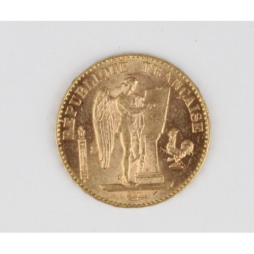 912 - France 1897 gold 20 Francs, 6.4g