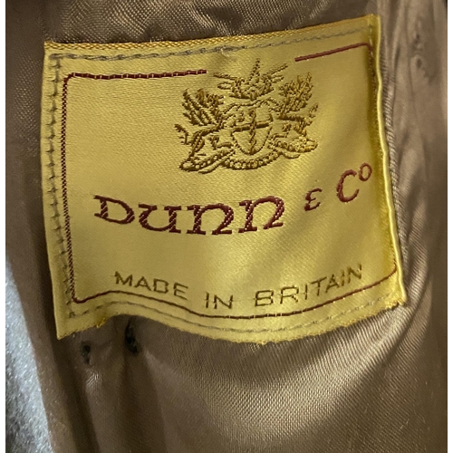 1042 - Two men's vintage camel coloured wool coats including one with Dunn & Co / Crombie labels