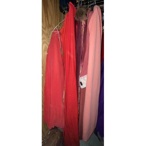 223 - Purple, coral and red capes (approx. 14)