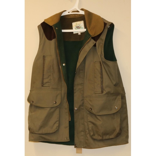 1376 - Duck Dry green shooting waistcoat, size L