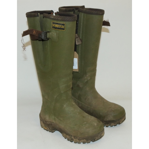 1379 - Pair of Harkila Forest Lady neoprene lined green wellington boots, size 3