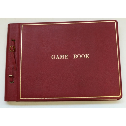 1384 - Unused red bound gilt tooled Game Book