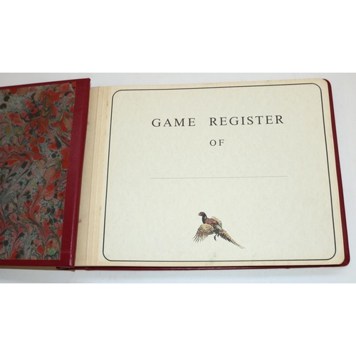 1384 - Unused red bound gilt tooled Game Book