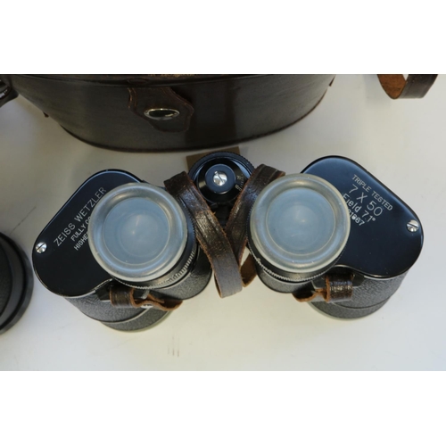 1389 - Pair of Swift Storm King Mk11 7x50 multicoated and waterproof binoculars, N0.1-731298 and a pair of ... 