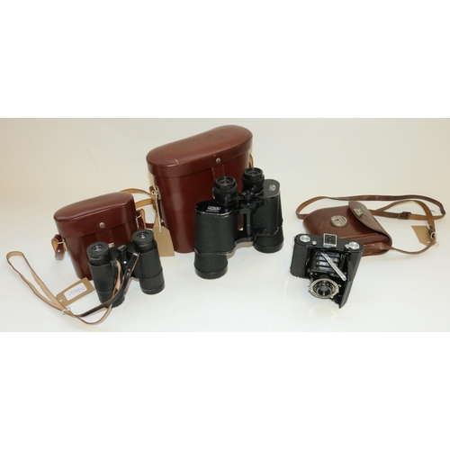 1390 - Pair of Carl Ziess Jenoptem 10x50W multicoated binoculars, a similar pair of Notarem 8x32B mc binocu... 