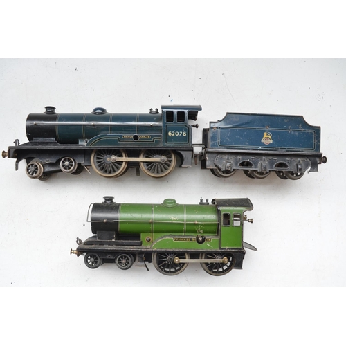 224 - Two vintage O gauge 4-4-0 clockwork steam train models to include Bassett Lowke 62078 Prince Charles... 