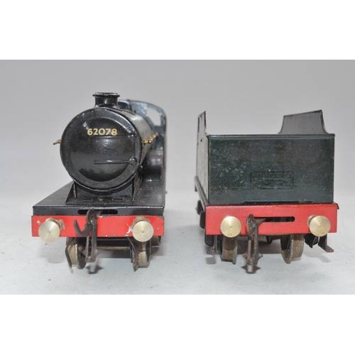 225 - Vintage clockwork O gauge Bassett Lowke steam engine 62078 Prince Charles in BR green livery with te... 