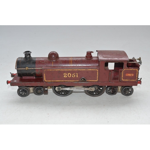 229 - Vintage Hornby Meccano O gauge 4-4-4 No2 clockwork tank engine in original LMS livery