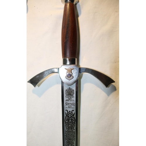 829 - Decorative commemorative sword dedicated to General Dwight D Eisenhower 