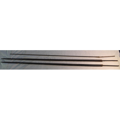 830 - Three blank sword blades, cut with full tang (3)