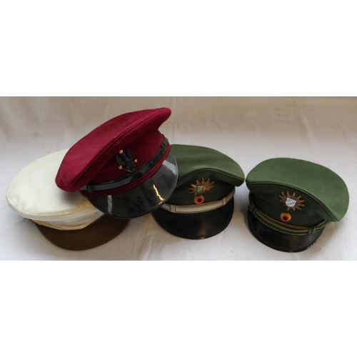 844 - Four various caps including Royal Hussars (4)