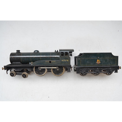 225 - Vintage clockwork O gauge Bassett Lowke steam engine 62078 Prince Charles in BR green livery with te... 