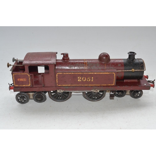 229 - Vintage Hornby Meccano O gauge 4-4-4 No2 clockwork tank engine in original LMS livery