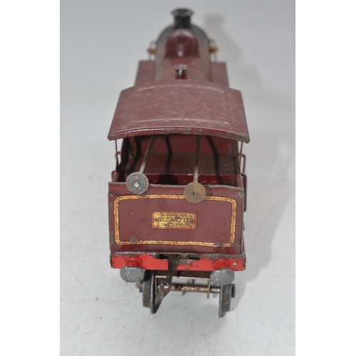 229 - Vintage Hornby Meccano O gauge 4-4-4 No2 clockwork tank engine in original LMS livery